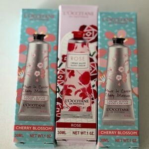 L'OCCITANE Cherry Blossom and Rose Hand Cream Trio